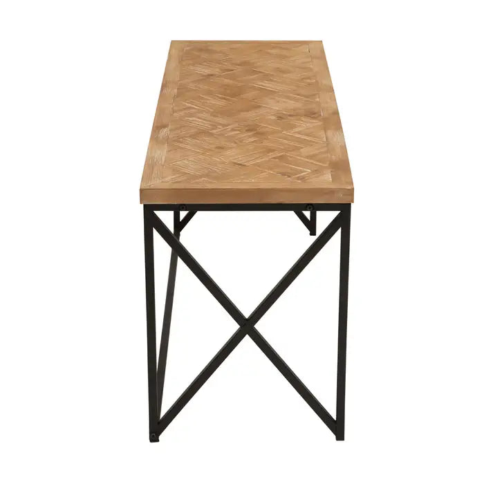 Coffee Table With Black Iron Frame