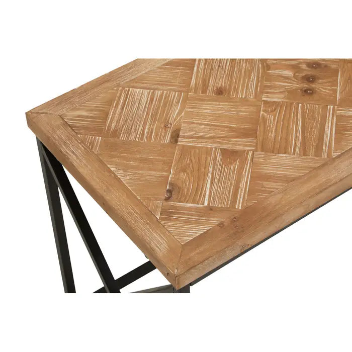 Coffee Table With Black Iron Frame