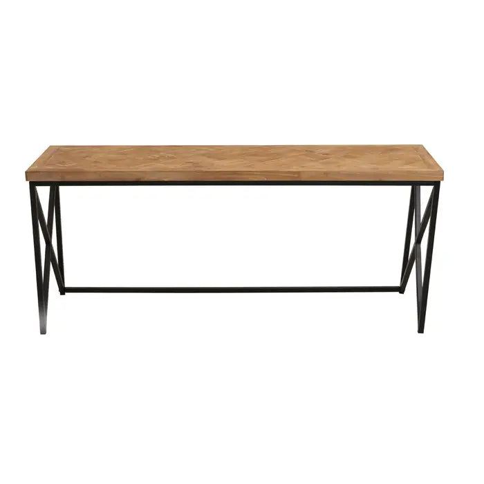 Coffee Table With Black Iron Frame