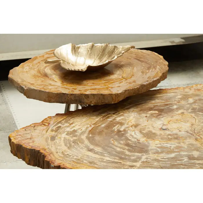 Natural wood finished coffee table. 