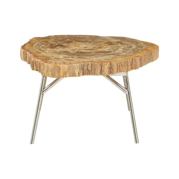 Natural wood finished coffee table. 