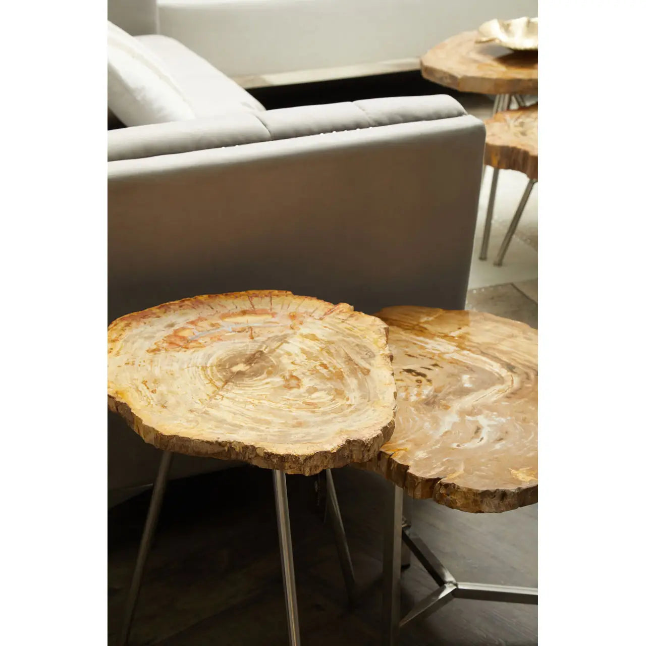 Natural wood small side table. 