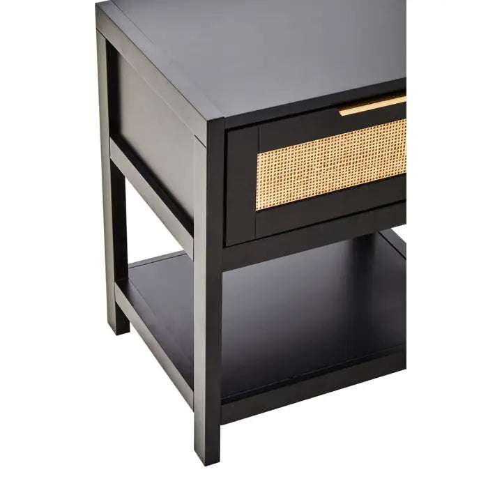 Sherwood Black Wood Side Table